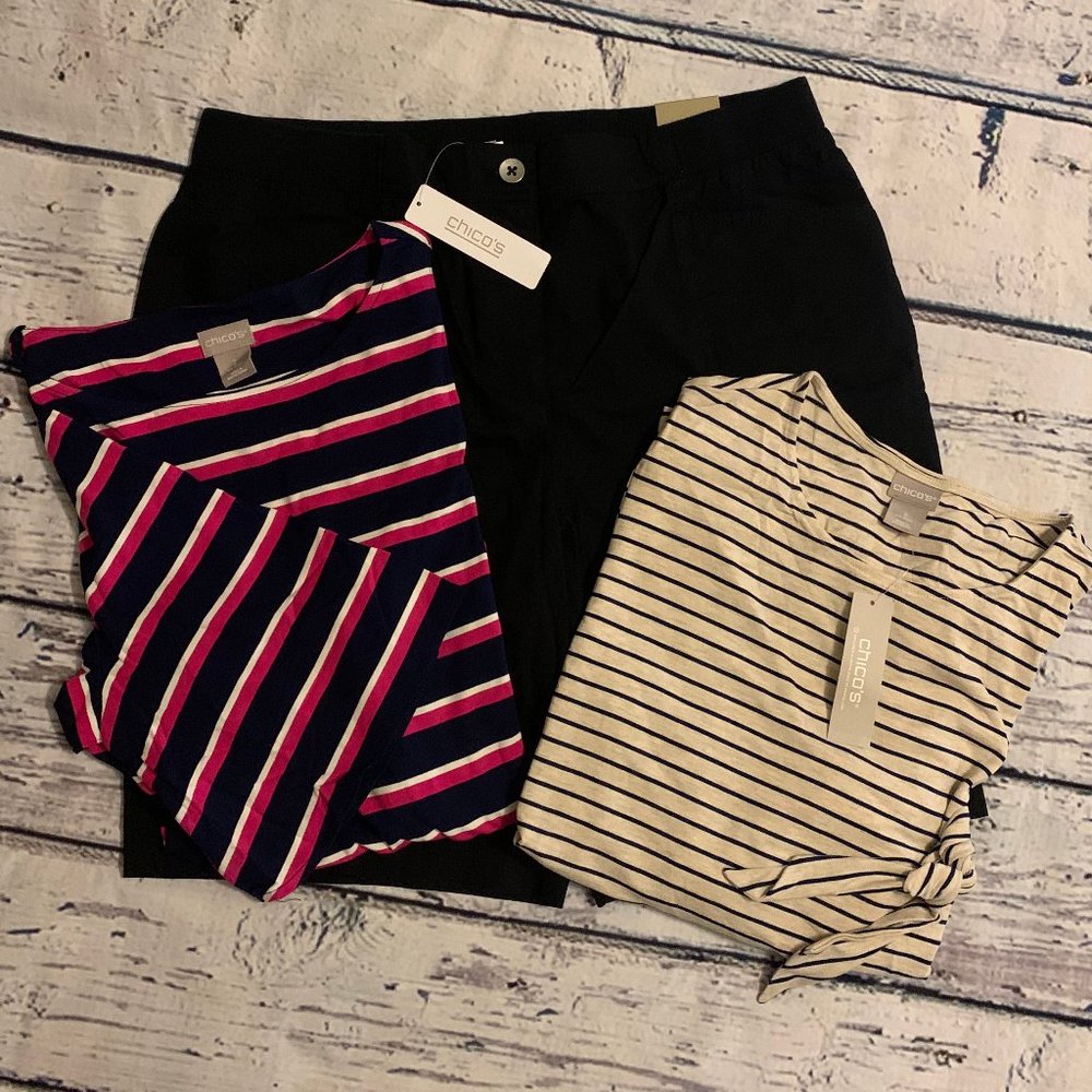 Chico's Outfit - shorts with 2 tops